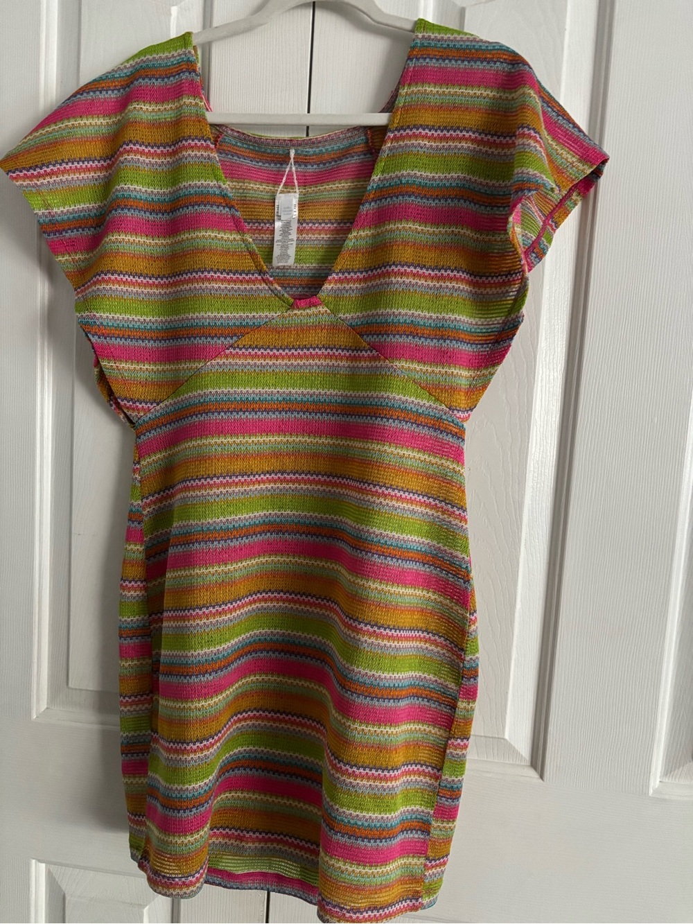 VENUS Multicolor Striped V-Neck Swim Coverup